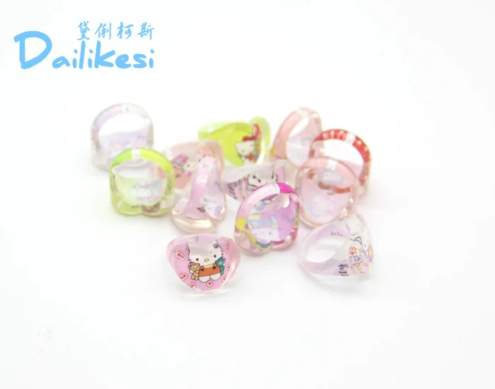 10 шт. Ювелирное кольцо оптом много анимация мультфильм детей Hello Kitty KT кошка