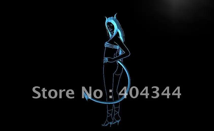 

LB764- Sexy Devil Girl NEW Beer Bar NR LED Neon Light Sign