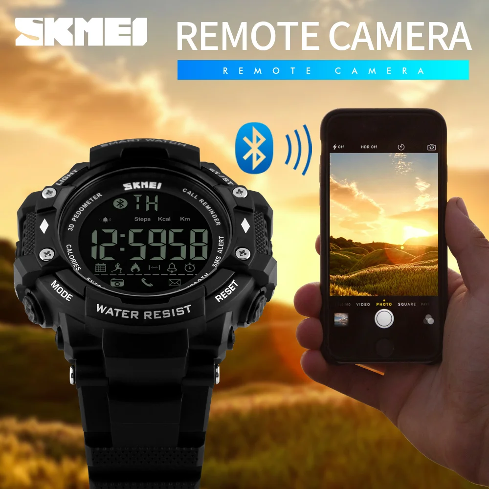 Смарт часы SKMEI мужские смарт модные спортивные Шагомер калорий Bluetooth фитнес