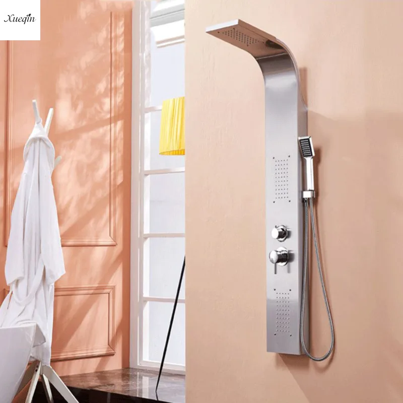 Матовая никелевая Душевая система ручной массажный кран Водопад с душевой