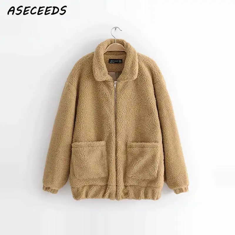 Плюс размер куртка из шерсти ягнят Женское зимнее пальто 2019 женская теплая