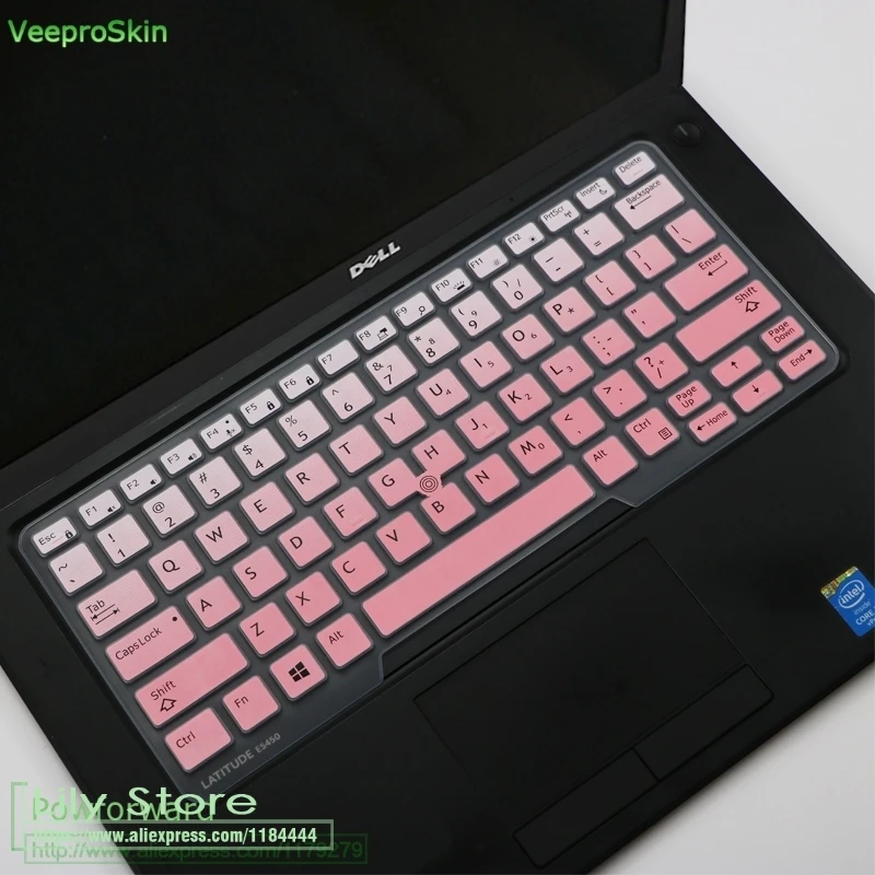 fadepink Для Dell Latitude 7490 3340 E3340 E5450 E5470 E7450 7400 14 дюймов ноутбук Notgebook Клавиатура Защитный чехол - Цвет: fadepink