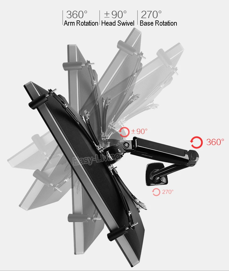 Держатель монитора Loctek D5V для настольного ПК 10 &quot 27&quot + адаптер удлинитель VESA