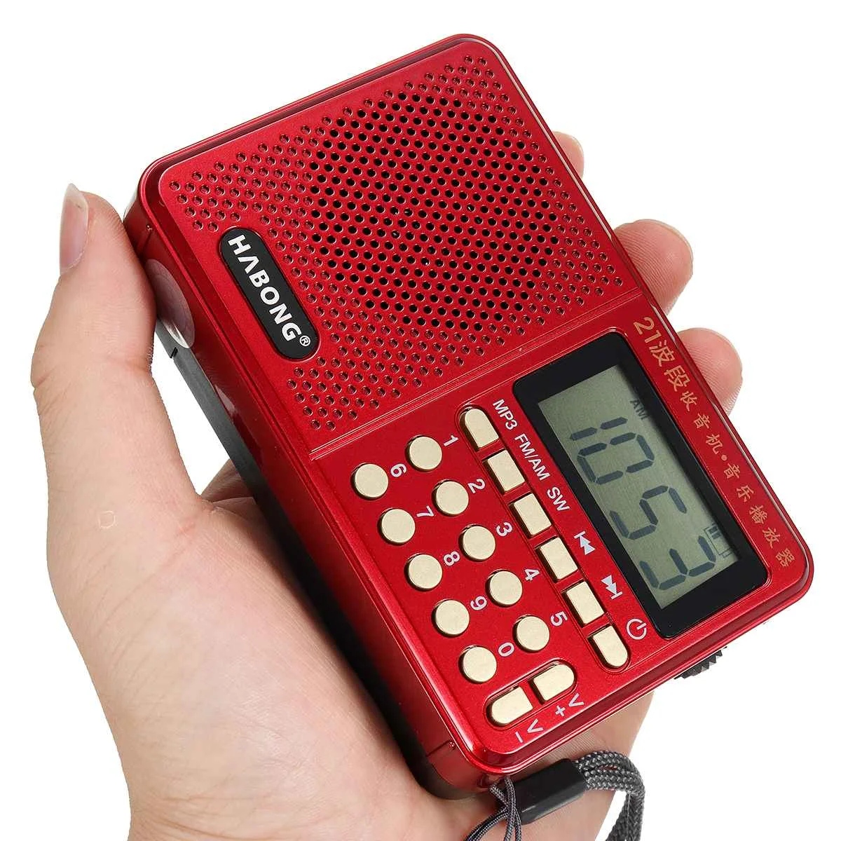 KINCO портативный радио FM/AM/SW 21 полосы цифровой выбор ключа Мини Телескопическая антенна карманы MP3 TF USB приемник динамик открытый