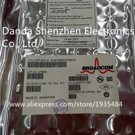 50 ШТ. BCM7358APKFEBB1G BGA BCM7358APK BCM7358 Новый оригинальной аутентичной хорошее качество 7358 |