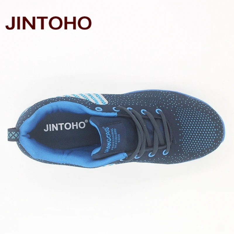 Лето jintoho дышащие мужские кроссовки уличная Мужская обувь Брендовая для ходьбы