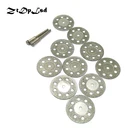 ZtDpLsd 10 шт. 30 мм Алмазный шлифовальный мини-круг точильный диск лезвие для резки пилы + 2 шт. 3 мм стержень роторный инструмент Dremel