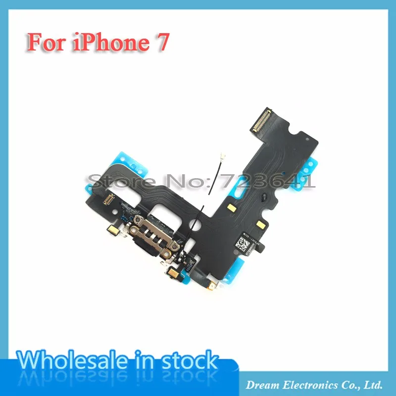 100 шт./лот USB зарядный порт док-разъем гибкий кабель для iPhone 7 7G Plus 7P Замена