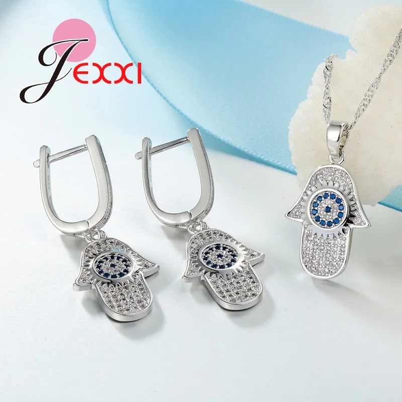 Комплект из колье и серёг серебра 925 пробы | Украшения аксессуары