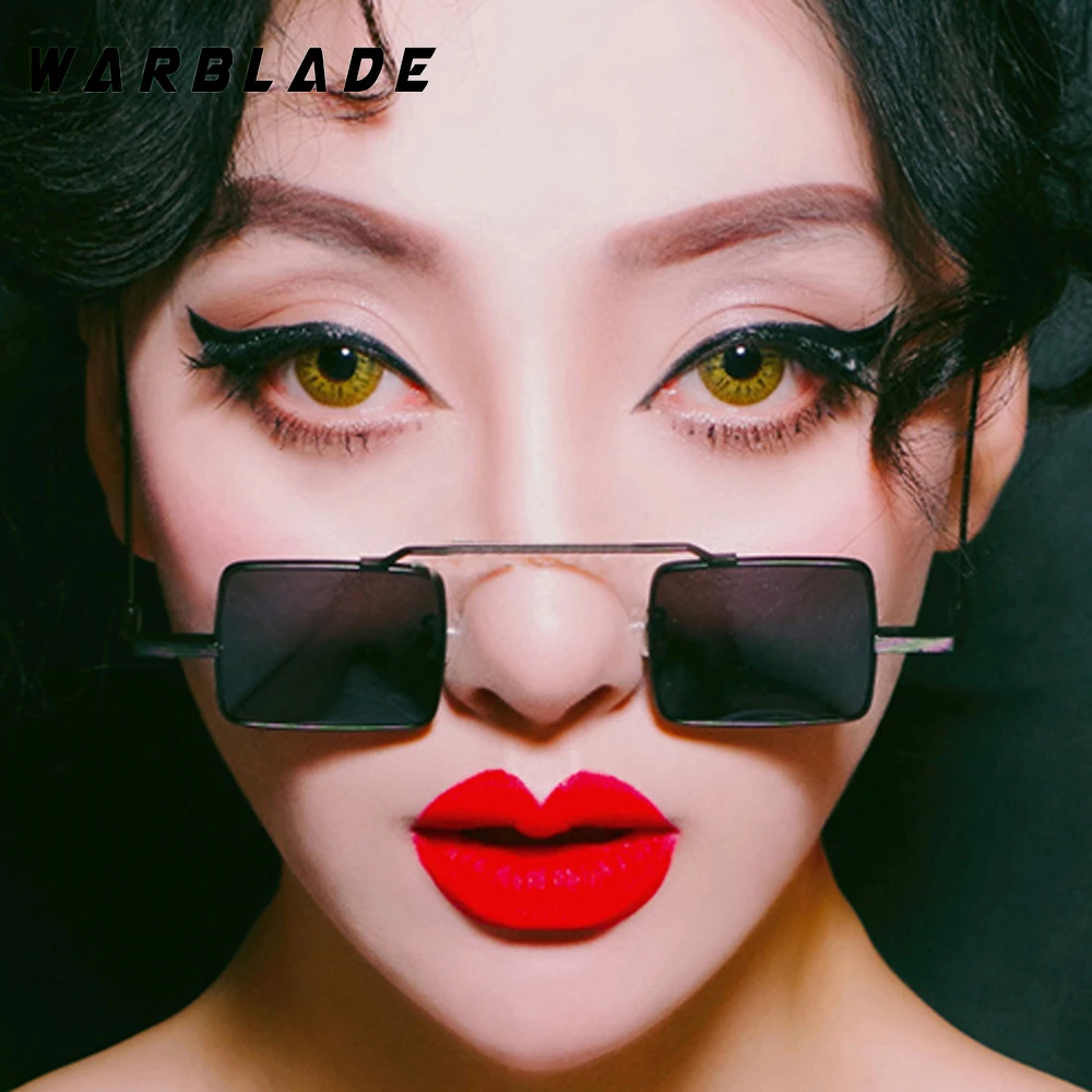 Ретро стимпанк Солнцезащитные очки женские металлические Квадратные Маленькая