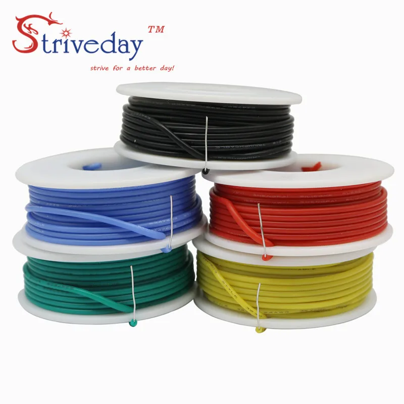 22AWG 30 м/коробка гибкий силиконовый кабель провода Твердые электронные луженая