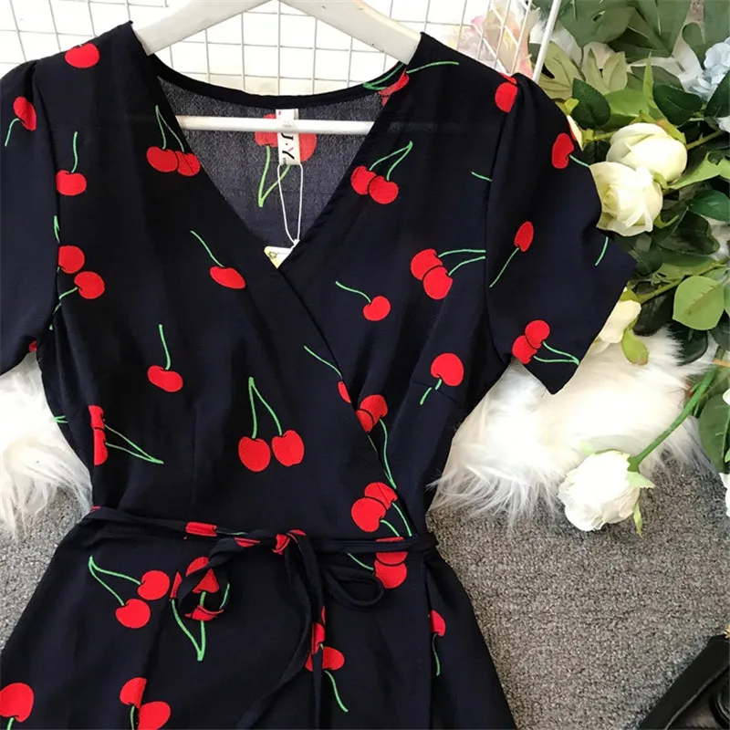 Женское шифоновое платье Элегантное повседневное приталенное с коротким