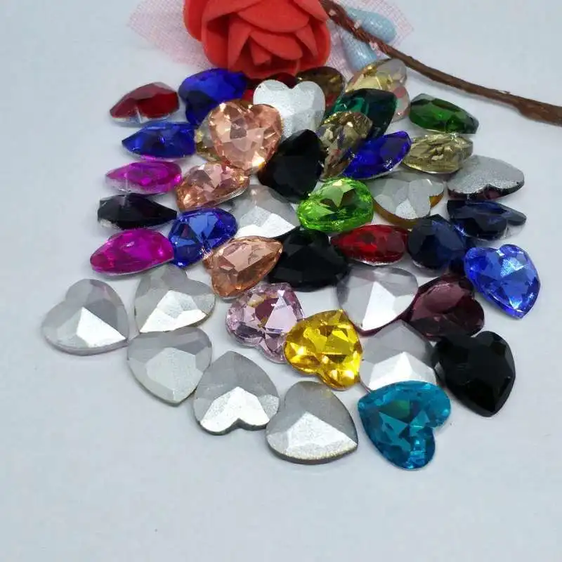 Сапфировое голубое сердце флейта Стразы DIY свадебное платье 8 мм 10 12 14 16 18 27