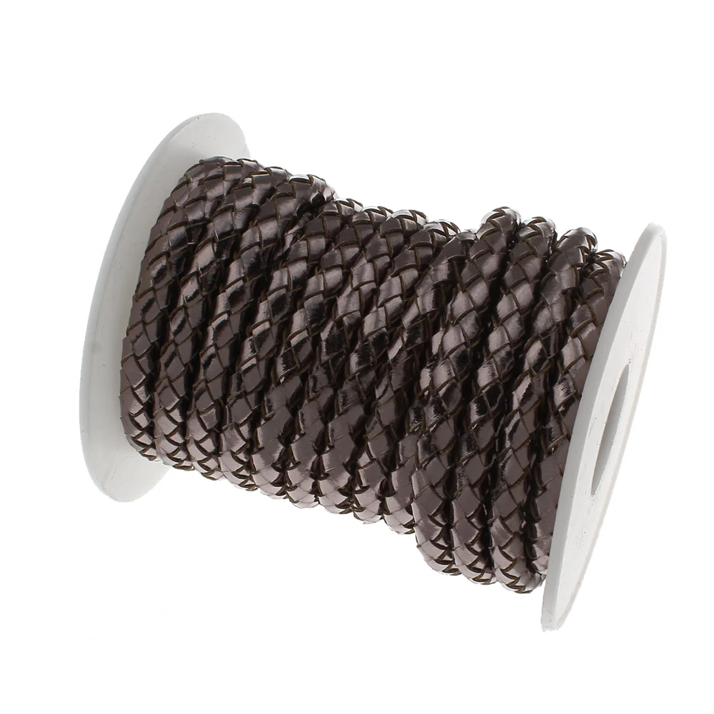 5 ярдов/катушка мм круглый черный плетеный шнур из искусственной кожи нить для DIY