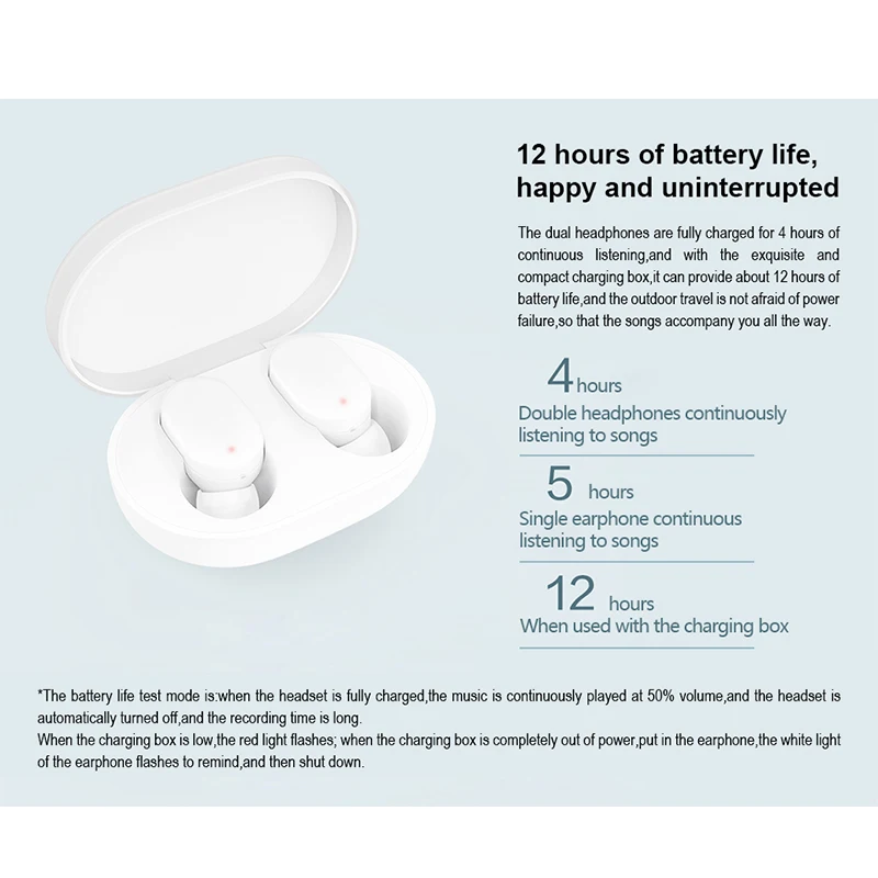 Оригинальные Bluetooth наушники Xiaomi mi AirDots TWS беспроводные вкладыши гарнитура с