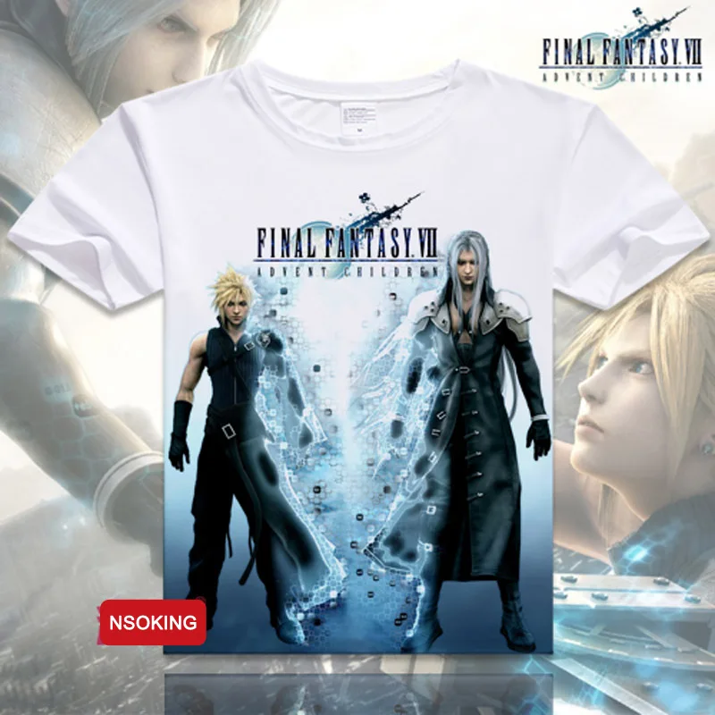 Final Fantasy футболка популярная для костюмированной вечеринки с изображением облака