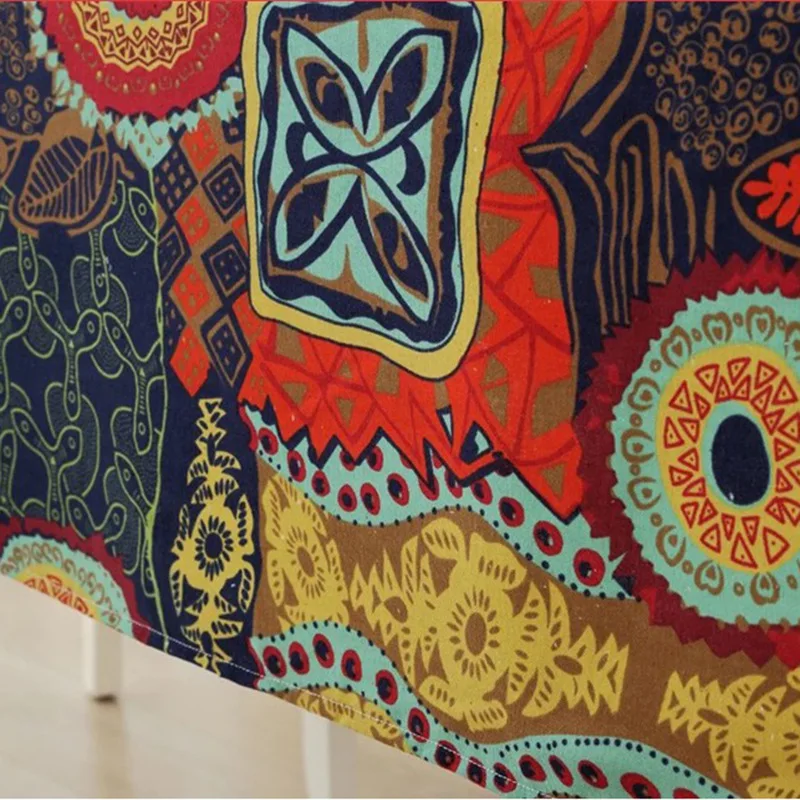 Скатерть из хлопка и льна в этническом стиле кухонный дом ресторан свадебное