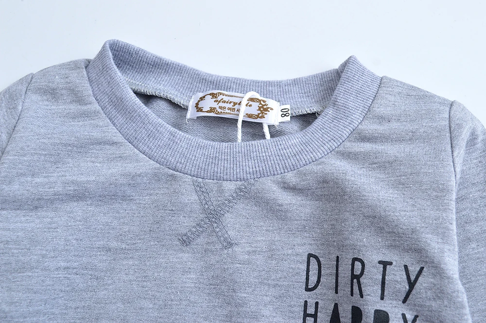 Одежда для маленьких мальчиков детский хлопковый серый свитер с длинными