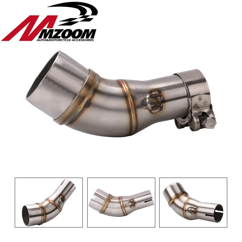 

FREE SHIPPING Motorbike Modified Scooter Muffler Motorcycle Middle Exhaust pipe For YAMAHA YZF R25 R30 R3 2015 2016