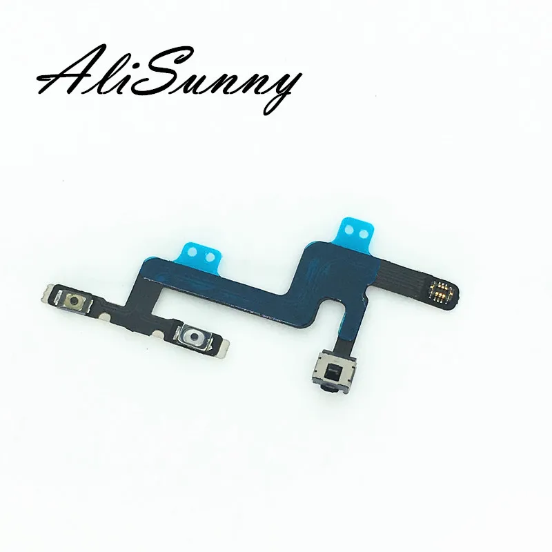 AliSunny 10 шт. Кнопка громкости гибкий кабель для iPhone 6 4,7 ''6G Plus бесшумный переключатель с металлическим кронштейном запасные части