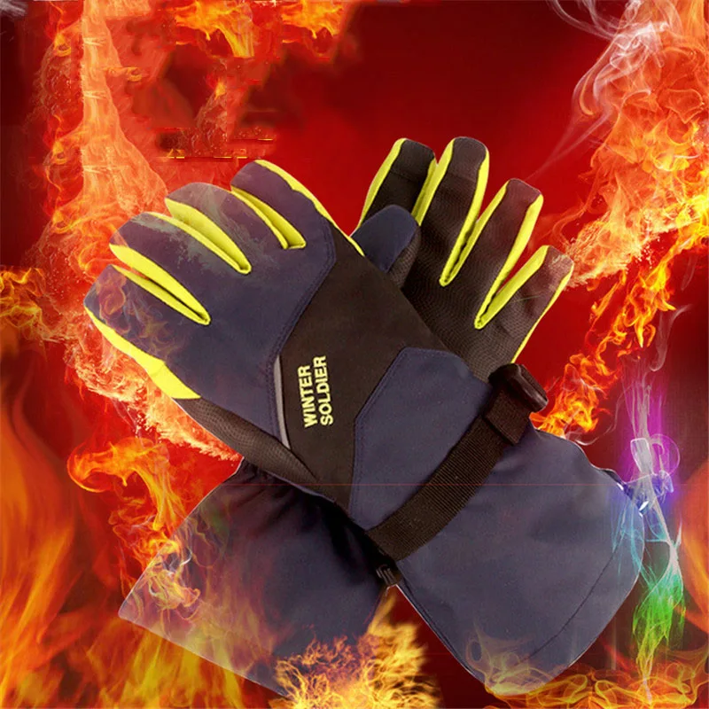 Ski Gloves Winter Hiking Men And Women Windproof Cold Waterproof Warm Outdoor Riding | Спорт и развлечения