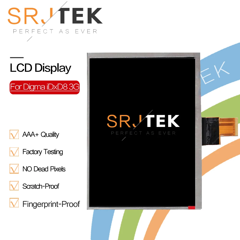 Srjtek ЖК-дисплей " для Digma iDxD8 3g IDxD 8 планшет TFT ЖК-экран дисплейная линза стекло цифровая панель экран Замена