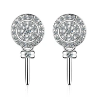 kofsac latest 925 sterling silver earrings for women jewelry romantic zircon lollipop stud earrings girl anniversary accessories