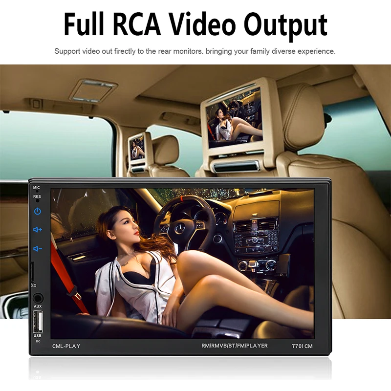 Автомагнитола Bluetooth " сенсорный экран BT Hands-free AUX USB FM Авто Аудио рулевое колесо управление MP5 плеер авторадио 2Din