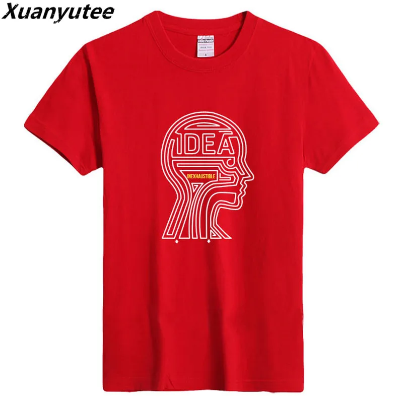 Xuanyutee Geek T-shirt Men FEEK IDEA DIY Printe Easy Fits GEEKY Programmer Boyfriend 100%Cotton Big Yard O-Neck Short Sleeve Tee | Мужская