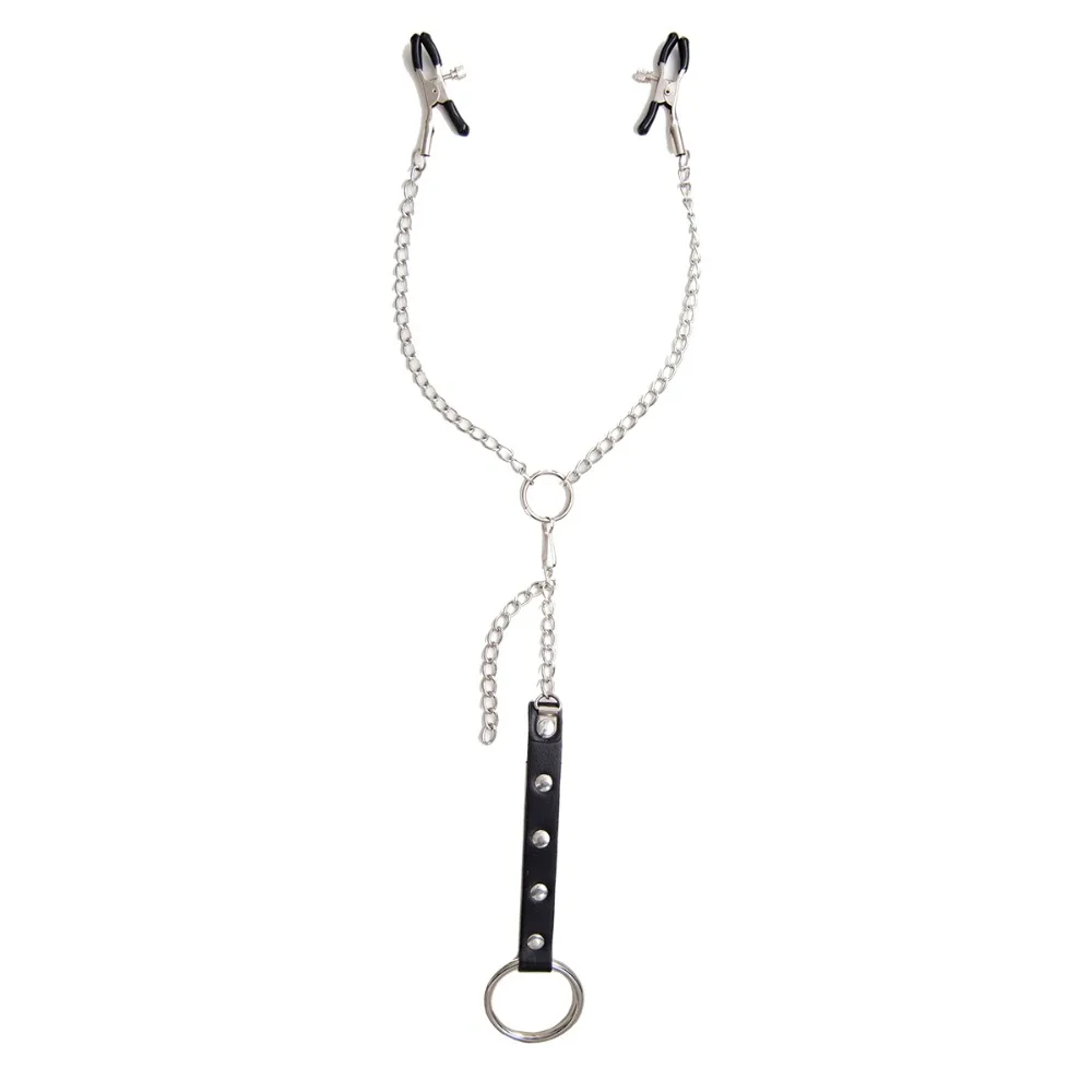 HOTTIME Men's Dual-use Three-leaf Nipple Clip JJ Ring Restraint Body Piercing BDSM Fetish Role Playing Couple Sex Bondage | Красота и