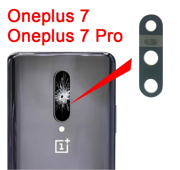 Стеклянная крышка объектива камеры с клеевым клеем для Oneplus 7 Pro/Oneplus | Мобильные