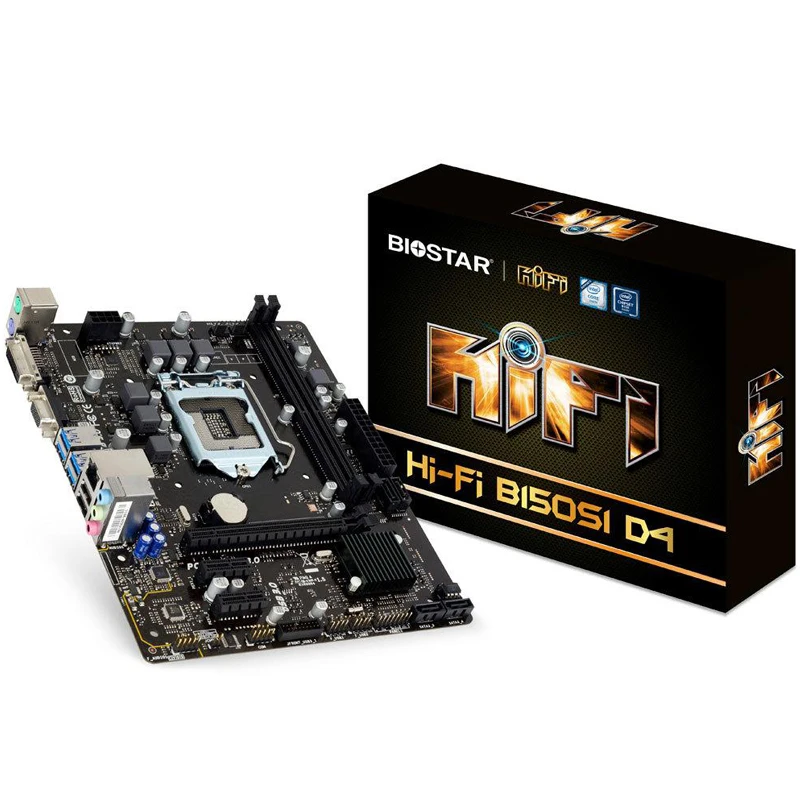 Материнская плата B150 1151 новая оригинальная материнская Biostar Hi Fi B150S1 D4 поддержка