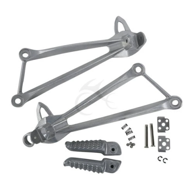 Motorcycle Rear Footrest Foot Pegs Bracket For Kawasaki Ninja ZX6R ZX10R 2009-2010 black silver | Автомобили и мотоциклы