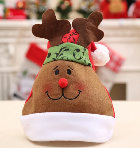 deer Рождественская шапка для взрослых и детей, вечерние шапки Санта-Клауса, оленя, снеговика, лося, подарок - Цвет: deer