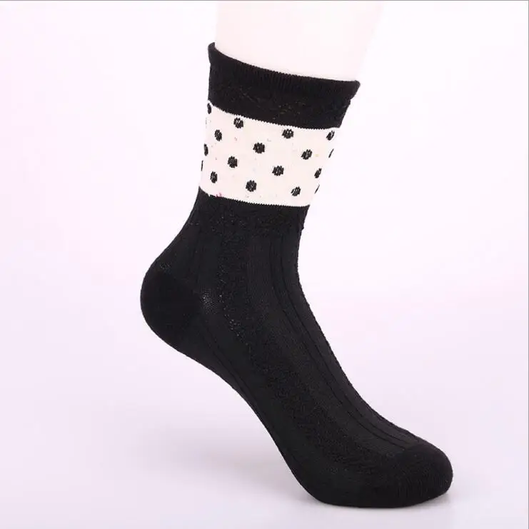 Мягкие женские коттоновые носки Весна и осень Модная точка Повседневная