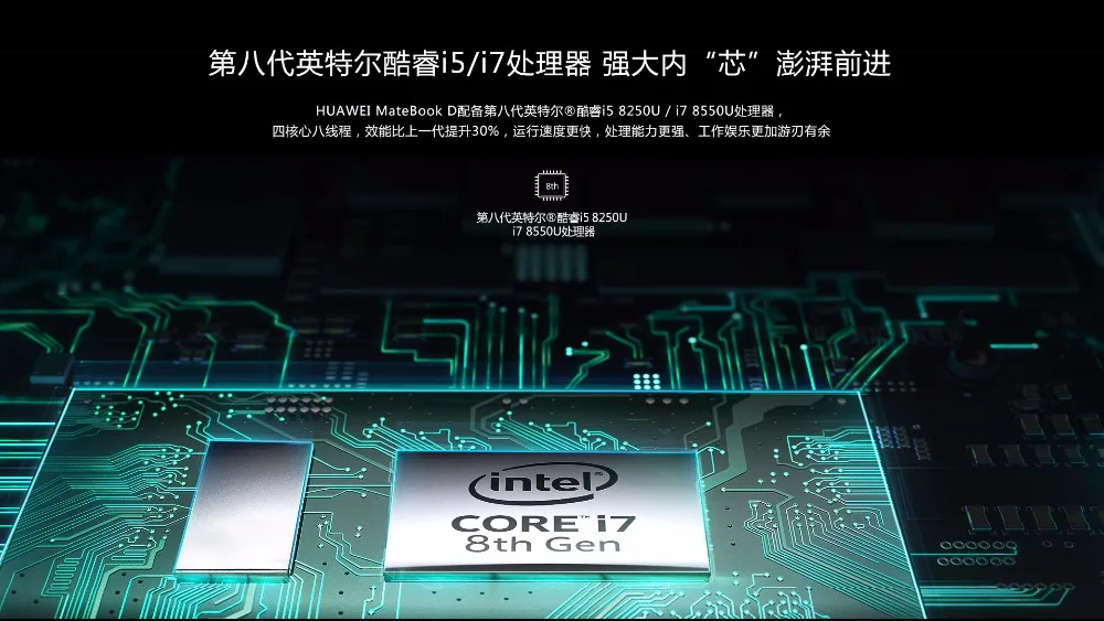 Качественный ноутбук HUAWEI MateBook D 15,6 дюймов с процессором Intel i7 8-го поколения NVIDIA 2 Гб GPU 8 Гб Ram 128 Гб SSD+ 1 ТБ HDD FHD матовый дисплей