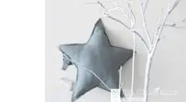 40x40cm Скандинавская простота однотонного серого искусство ручной работы маленький со звёздами любовь прикроватная милые детские украшения - Цвет: 40x40cm