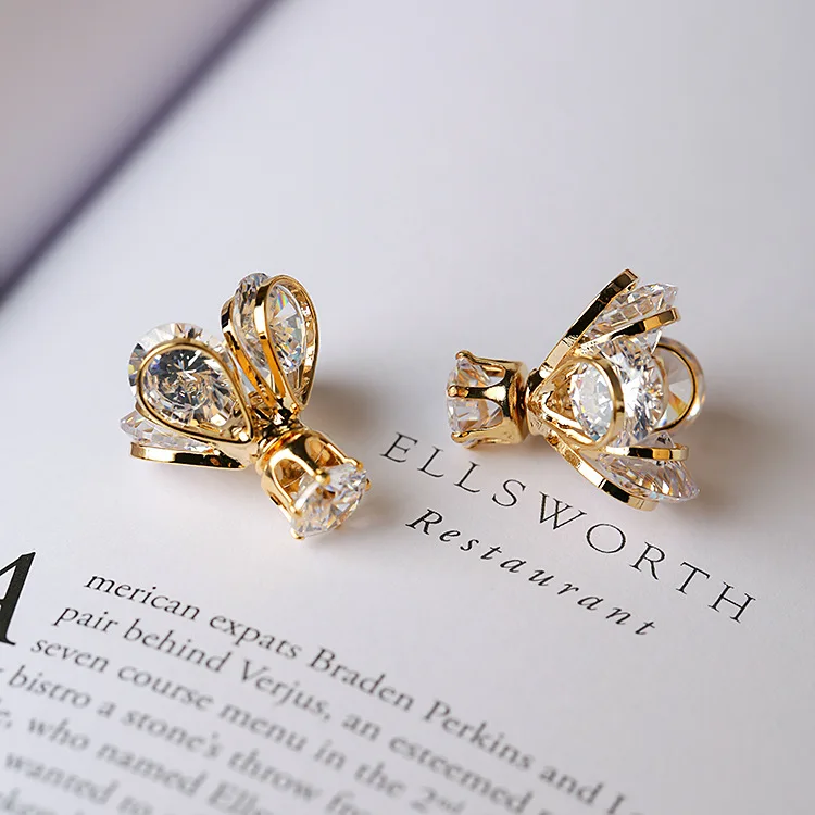 Кристалл Firefly Циркон Мода Длинные уха клип|clip crystal|clips ears |