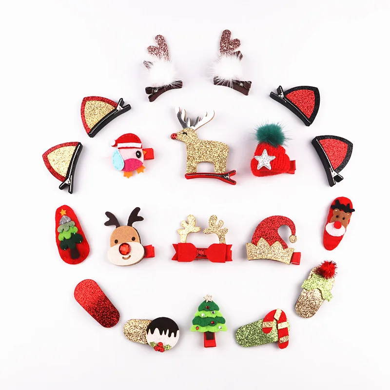 Susi&ampRita 1Pc Baby Hair Clips Girls Cute Christmas Hairpins Cartoon Kids Barrettes Headwear Accessories | Детская одежда и
