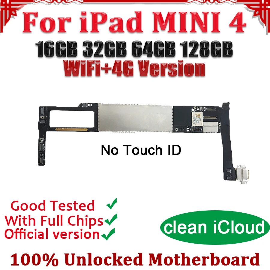 A1538/A1550 WiFi+ 4G версия для iPad Mini 4 материнская плата, разборная Логическая плата для iPad Mini 4 материнская плата без Touch ID