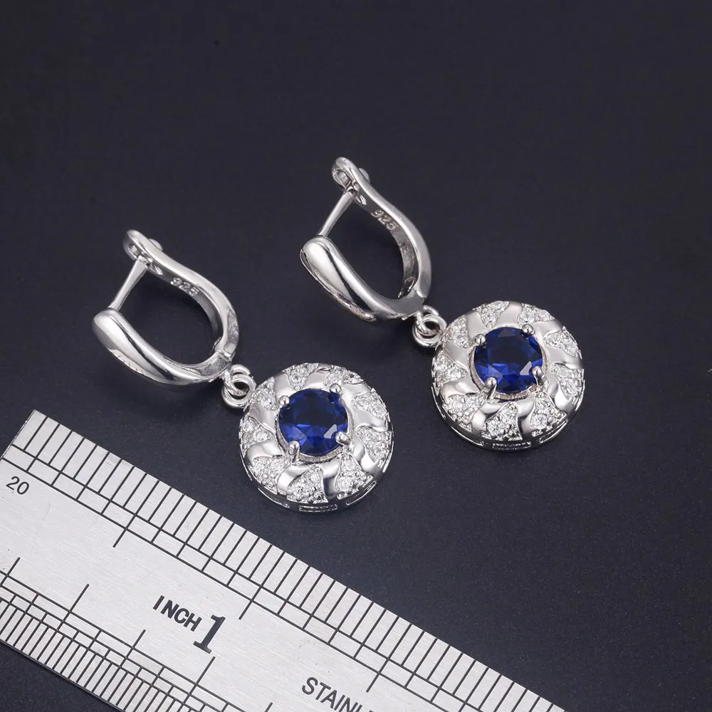 925 стерлингового серебра ювелирные наборы кулонов ожерелье серьги разноцветный