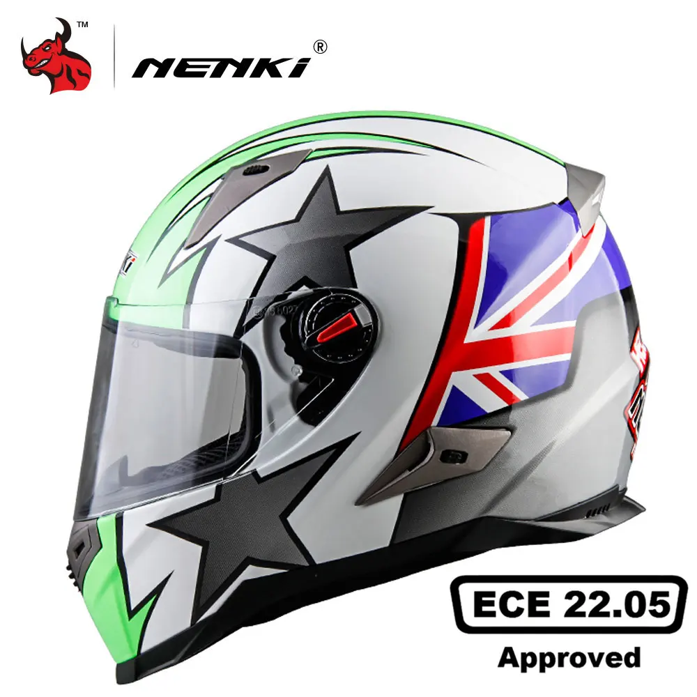 

NENKI Motorcycle Helmet Moto Helmet Men Motorbike Full Face Helmet Motocross Racing Capacete De Motocross ECE Certification