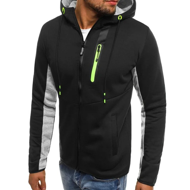 Мужские толстовки 2019 Модные фирменные мужские с капюшоном на молнии мужской