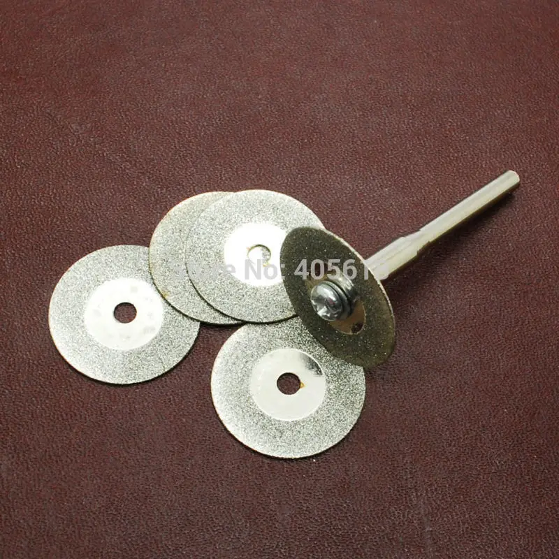 

10pcs discs and 2 arbour 20mm Mini stone jade glass Diamond Cutting Discs Dremel sheet Tools Jewelry free shipipng