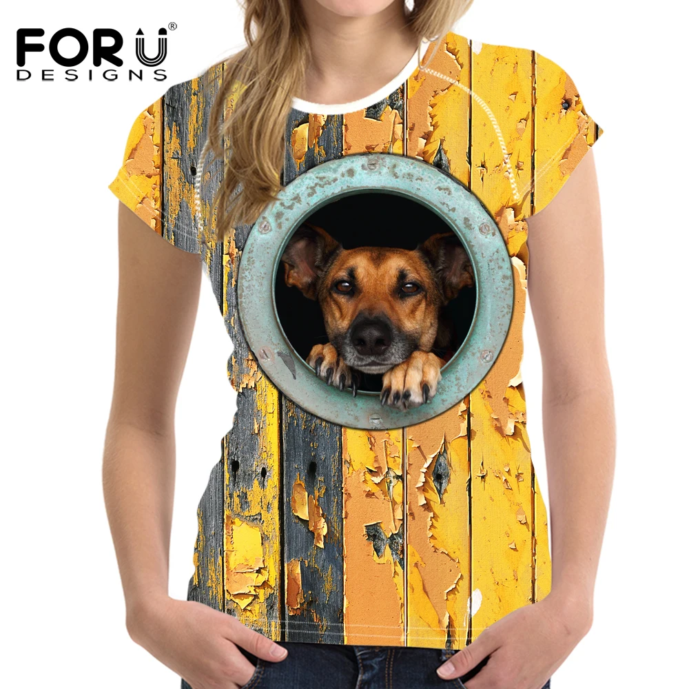 Футболка FORUDESIGNS для женщин новинка 2018 летняя футболка в стиле Харадзюку С 3D