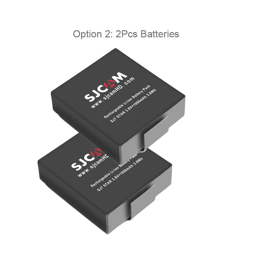 Original SJCAM SJ7 Star Battery Accessories Dual Charger 1000mAh 3.8V Li-ion Batteries For Action Camera | Электроника