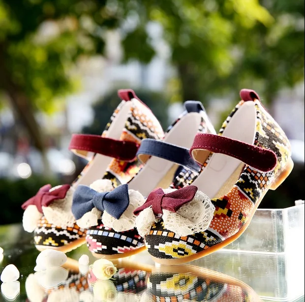 Весна и осень детская обувь ребенка холст девочка хлопка производства обуви свет