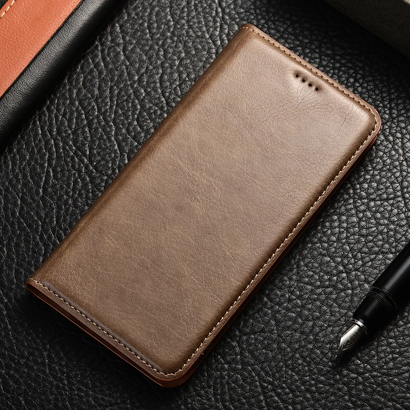Чехол для Coque для Xiaomi Redmi 3 3X3 S 4 4A 4X5 5A 6 6A Pro Prime A2 Lite Plus PU кожаный флип чехол для телефона Подставка для книг - Цвет: Light Brown