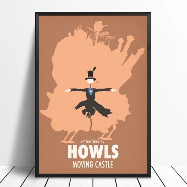 BO XJNN5112-06 Печать в скандинавском стиле домашний Декор фильм Howl S движущийся замок картина стены искусства холст живопись Гостиная плакат Акварельная модульная - Цвет: BO XJNN5112-06