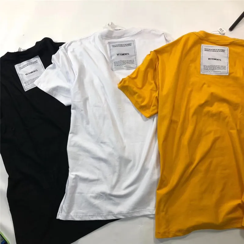 Vetements, футболка для мужчин и женщин, 1:1, высокое качество, красный топ, вышивка, Vetements, футболки, модные, повседневные, Большой тег, Vetements, футболки